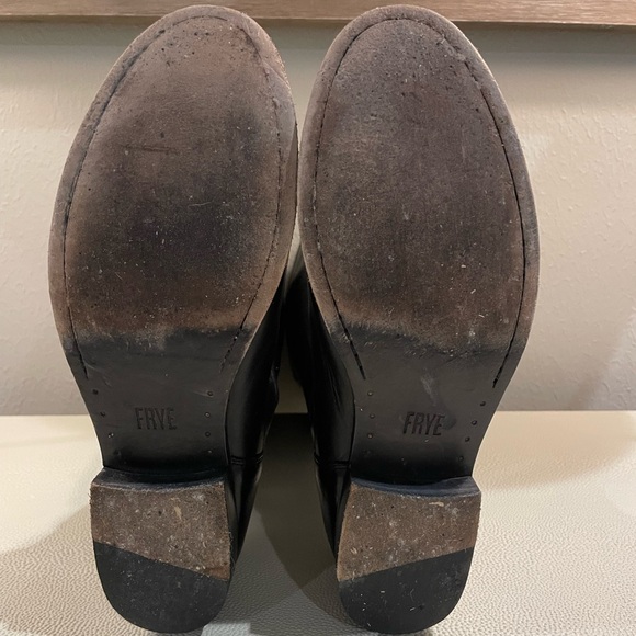 Frye “Melissa” Black Leather Zip Boots - Picture 6 of 10